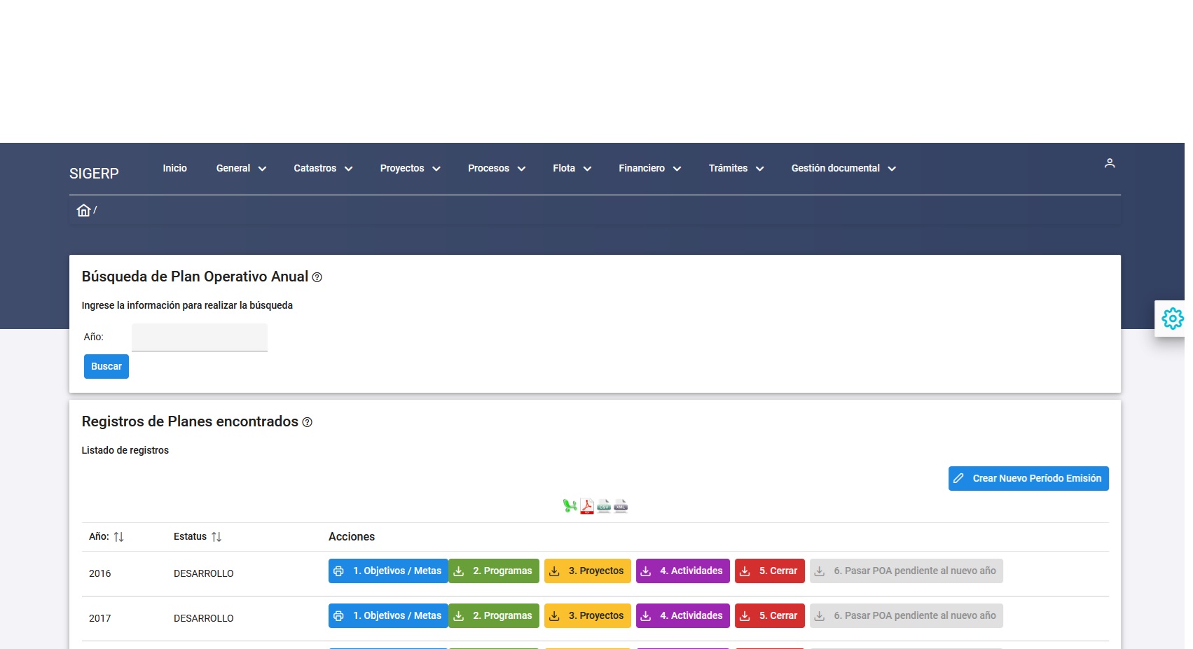 Integración con Plan Operativo Anual (POA)