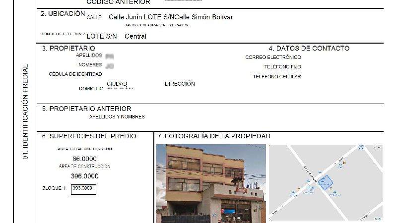 Ficha Catastral