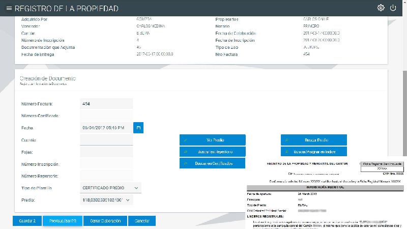 Elaboracion de Certificado de Gravamenes